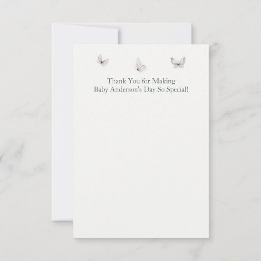 Watercolor-Tiere in Holz Dankeskarte (Rückseite)