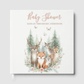 Watercolor-Tiere in Holz Gästebuch (Vorderseite)