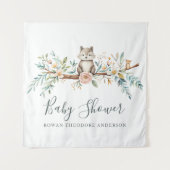 Watercolor-Tiere in Holz Wandteppich (Vorderseite)