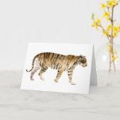 Watercolor Tiger Walking Karte (Gelbe Blume)