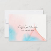 Watercolor-Tinte-Geschenkgutschein (Vorderseite)