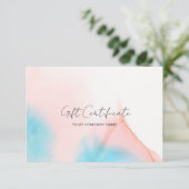 Watercolor-Tinte-Geschenkgutschein (Stehend Vorderseite)