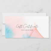 Watercolor-Tinte QR-Code-Geschenkgutschein (Vorderseite)
