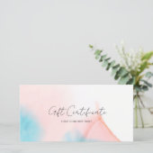 Watercolor-Tinte QR-Code-Geschenkgutschein (Stehend Vorderseite)