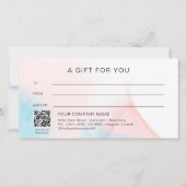 Watercolor-Tinte QR-Code-Geschenkgutschein (Rückseite)