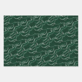 Watercolor & Tinte Weihnachtskleider Geschenk Wrap Geschenkpapier Set (Vorderseite 2)