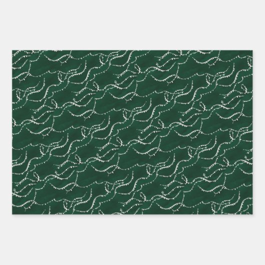 Watercolor & Tinte Weihnachtskleider Geschenk Wrap Geschenkpapier Set (Vorderseite 2)