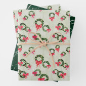 Watercolor & Tinte Weihnachtskleider Geschenk Wrap Geschenkpapier Set (Beispiel)