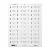 Watercolor Toile De Jouy Bunny Rücksendeadresse (Vorne)