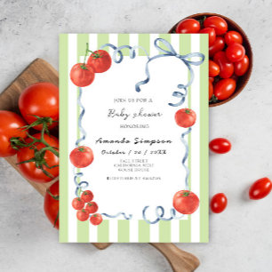 Watercolor-Tomaten-Baby-Party Einladung