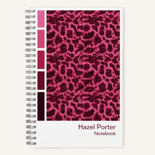 Watercolor Tortoiseshell Vertical Palette Notebook Notizblock (Vorderseite)