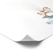 Watercolor Toy Horse Fingerprint Gästebuch (Ecke)