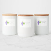 Watercolor Trauben 2 - Lebensmittelkennzeichnung Lebensmitteletikett (Flaschen)