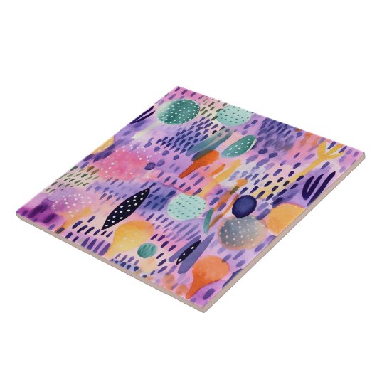 Watercolor Traumwelt Fliese (Seite)