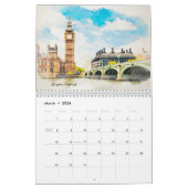 Watercolor Travel Europe Cities 2023 - Kalender (Mär 2026)