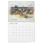 Watercolor Travel Europe Cities 2023 - Kalender (Feb 2026)