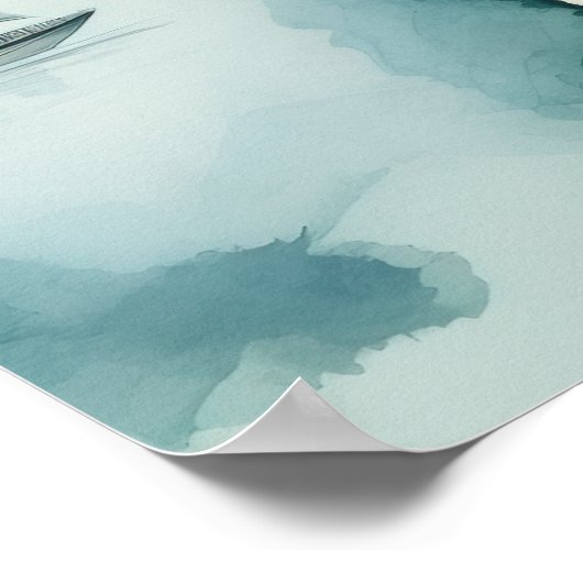 Watercolor Travel Map Poster (Ecke)