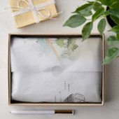 Watercolor Travel Map Seidenpapier (Geschenk)