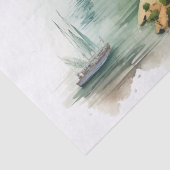 Watercolor Travel Map Seidenpapier (Detail)