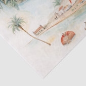 Watercolor Travel Map Seidenpapier (Detail)