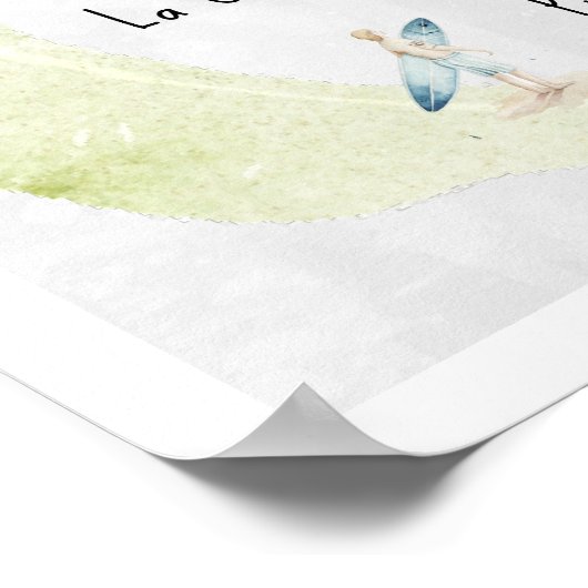 Watercolor Travel Postcard | Puerto Vallarta Poster (Ecke)