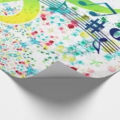 Watercolor Treble Clef Geschenkpapier (Ecke)