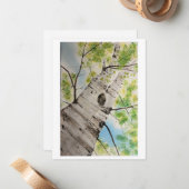 Watercolor Tree  Mitteilungskarte (Vorderseite/Rückseite Beispiel)