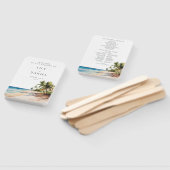 Watercolor Tropical Beach Hochzeitsprogramm Fächer (Non-assembled)