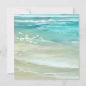 Watercolor Tropical Beach Waves Save The Date (Rückseite)