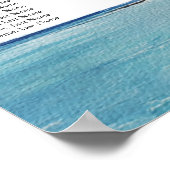 Watercolor Tropical Beach Wedding Seating Chart Poster (Ecke)