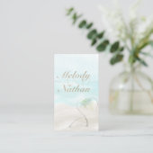 Watercolor Tropical Beach Wedding Website Card Begleitkarte (Stehend Vorderseite)