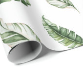 Watercolor Tropical Blätter Packpapier (Rolleneckpunkt)