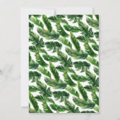 Watercolor Tropical Blätter Wreath Birthday Party Einladung (Rückseite)