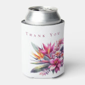 Watercolor Tropical Bliss-Wedding-Dankeschön Dosenkühler (Kanne Vorderseite)