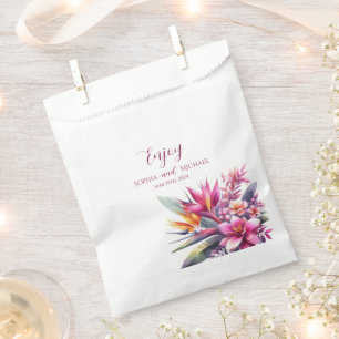 Watercolor Tropical Bliss Wedding-Dankeschön- Geschenktütchen