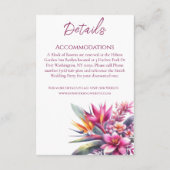 Watercolor Tropical Bliss Wedding Details- Begleitkarte (Rückseite)