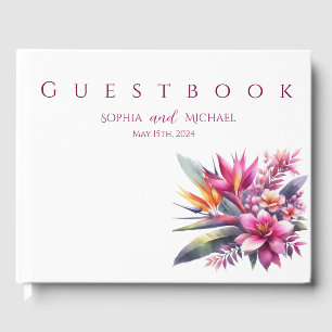 Watercolor Tropical Bliss-Wedding Guest Book Gästebuch