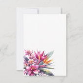 Watercolor Tropical Bliss Wedding Thema Einladung (Rückseite)