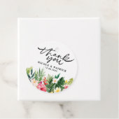 Watercolor Tropical Blume Hochzeit Vielen Dank Geschenkanhänger (Beispiel)