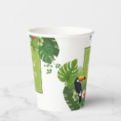 Watercolor Tropical Brautparty Green ID577 Pappbecher (Rechts)