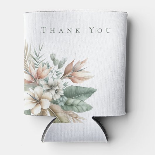 Watercolor Tropical Elegance-Wedding-Danke Dosenkühler (Vorderseite)