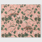 Watercolor tropical exotic pattern with orchid, gr geschenkpapier (Flach)