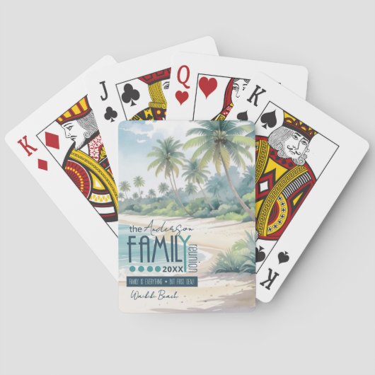 Watercolor Tropical Family Reunion ID1130 Spielkarten (Rückseite)