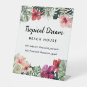 Watercolor Tropical Floral Botanical Summer Beach Sockelschild (Vorderseite)