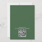 Watercolor Tropical Flowers Budget QR Code Wedding Einladung (Rückseite)