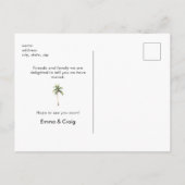 Watercolor Tropical Foliage We've Moved Postkarte (Rückseite)