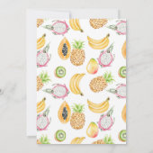 Watercolor Tropical Fruits Summer Birthday Party Einladung (Rückseite)
