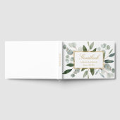 Watercolor Tropical Green Eucalyptus Leaves Gästebuch (Voll)