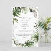 Watercolor Tropical Leaves Greenery  (Stehend Vorderseite)