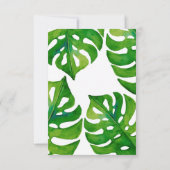 Watercolor tropical leaves wedding einladung (Rückseite)